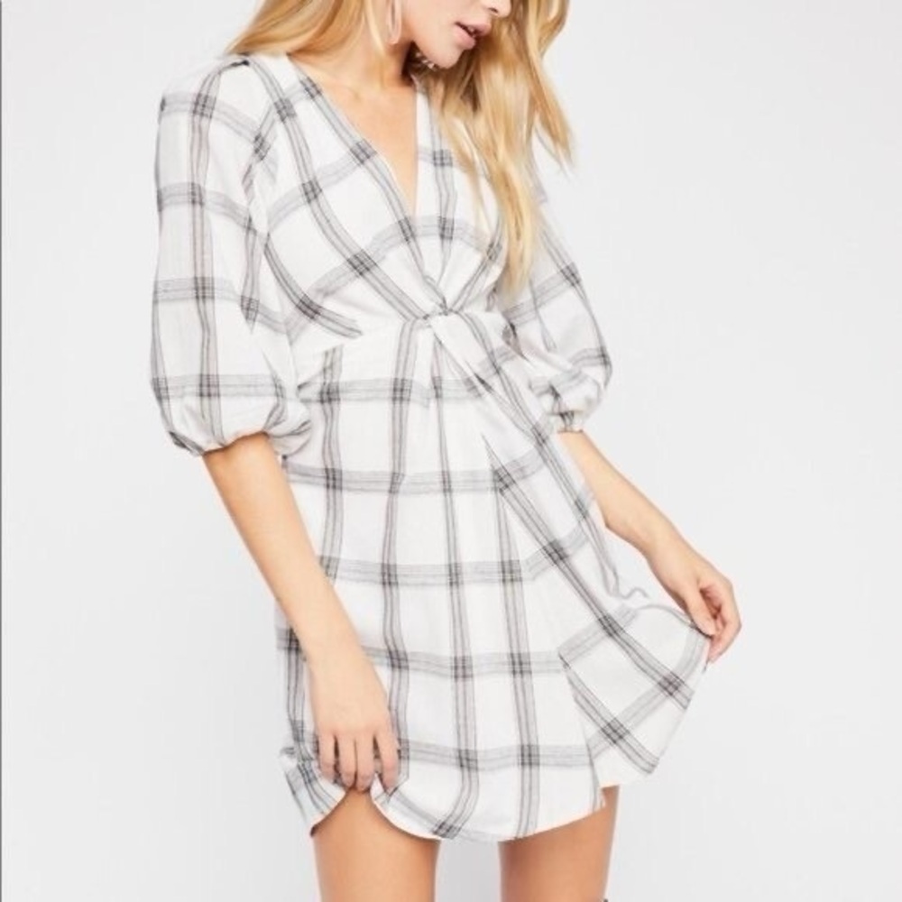 Free People Miss Molly Plaid Mini Dress